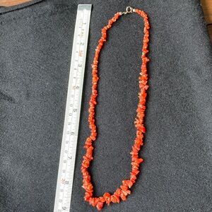 Vintage Coral Chip Necklace